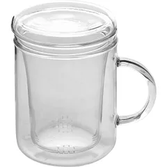 Кружка для горячих напитков «Цикло» стекло 410мл D=81,H=122,L=115мм прозр., изображение 2
