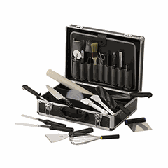 Conduit set, 25 pieces  stainless steel, plastic  black