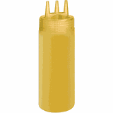 Емкость для соусов с тремя носиками пластик 0,69л D=7,H=26см желт.