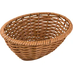 Oval wicker bread basket  polyrottan , H=80, L=230, B=185mm  brown.