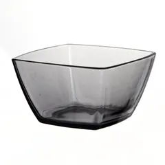 Salad bowl “Gray” glass 0.5l ,H=70,L=125,B=125mm gray