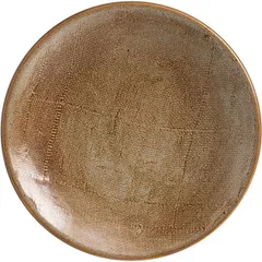 Plate “Anfora Alma” small  ceramics  D=25.5 cm  brown.