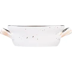 Форма для запекания «Пастораль» с ручками фарфор 0,55л D=155,H=50,L=196мм оранжев., изображение 2