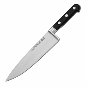 Нож кухонный сталь,пластик ,L=200,B=55мм черный,металлич.