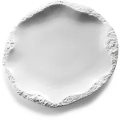 Plate “Rock” small  porcelain  D=30cm  white