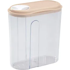 Container for storing bulk products with a lid  polyprop.  1.5 l , H=215, L=155, B=80mm  transparent.
