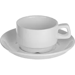 Чайная пара «Кунстверк» фарфор 200мл D=80/67,H=60,B=150мм белый, изображение 2