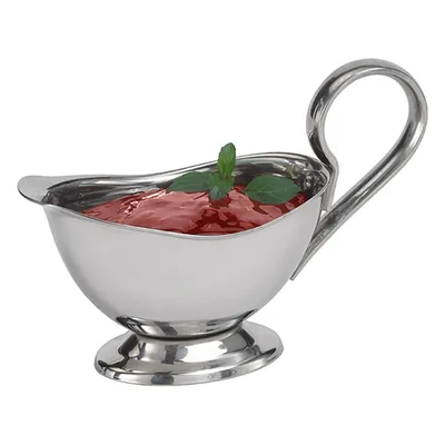 Соусник «Профи» с ручкой сталь нерж. 75мл ,H=9,L=13,B=6см металлич., изображение 2