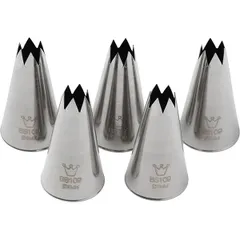 Pastry nozzle “Open star”[5pcs] stainless steel ,H=40,L=25/9mm