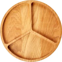 Менажница 3 секции круглая дуб D=300,H=25мм деревян.