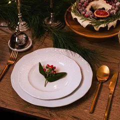 Тарелка «Афродита» мелкая фарфор D=21,H=2см белый, изображение 3