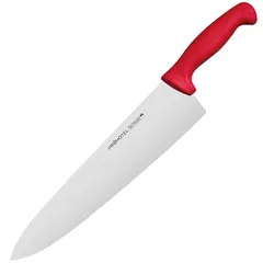 Нож поварской «Проотель» сталь нерж.,пластик ,L=435/285,B=65мм красный,металлич.