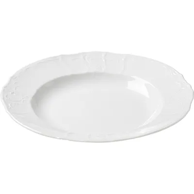 Блюдо «Бернадотт» круглое глубокое фарфор D=32см белый, изображение 2