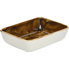 Rectangular baking dish “Kraft Brown”  porcelain  0.5 l , H=45, L=165, B=123mm  brown.