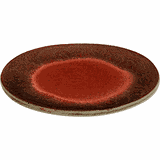 Тарелка бетон D=20см красный,серый