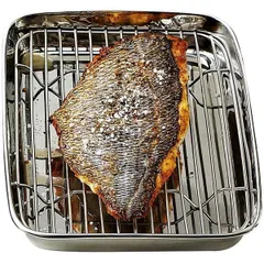 Лоток с решеткой-гриль сталь нерж. ,H=30,L=205,B=150мм