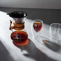 Бокал для горячих напитков «Проотель» двойные стенки термост.стекло 200мл D=8,H=9см прозр., изображение 2