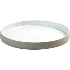 Deep dish ceramics D=203,H=28mm white,gray