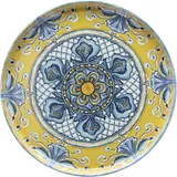 Тарелка «Позитано» с бортом фарфор D=270,H=25мм васильк.,горчич.