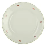 Тарелка «Верона Q0046» плоская фарфор D=25см белый,зелен.