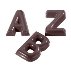 Mold for chocolate “Letters A - Z”[26pcs] polycarbonate ,H=6,L=39,B=35mm