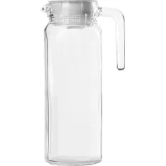 Jug with lid  glass, plastic  1.1 l  clear.