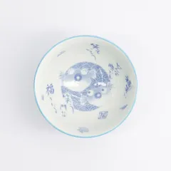 Салатник «Блоуфиш» фарфор 300мл D=113,H=58мм голуб.,белый, изображение 4