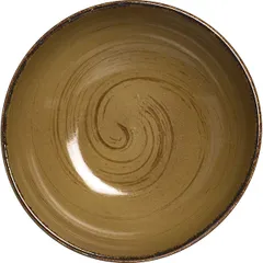 Salad bowl “Anfora Alma”  ceramics  D=19, H=7cm  brown, olive.