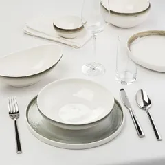 Салатник «Айсио» фарфор 250мл D=11,H=5см белый,серый, изображение 4