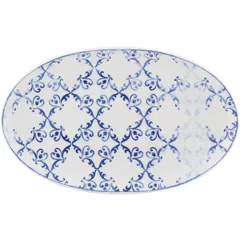 Oval dish  porcelain , L=25, B=16cm  white, blue