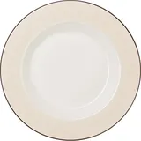 Блюдо «Чино» глубокое фарфор 0,75л D=300,H=35мм белый,бежев.