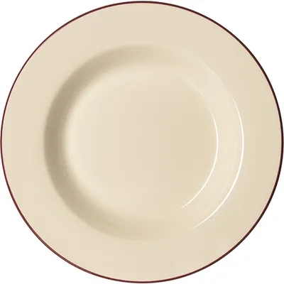 Тарелка для пасты «Кларет» фарфор 0,6л D=29,H=3см бежев.,бордо
