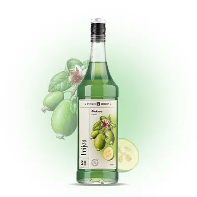 Сироп «Фейхоа» Pinch&Drop стекло 1л D=85,H=330мм зелен., Состояние товара: Новый, Вкус: Фейхоа, Материал: Стекло, Объем по данным поставщика (мл): 1000