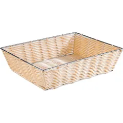 Wicker basket for bread  polyprop. , H=80, L=325, B=265mm  beige.