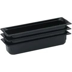 Gastronorm container (2/4)*100 polycarbonate 5.4l black