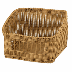 Wicker basket for bread  plastic , L=33, B=33cm  beige.