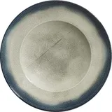 Тарелка для пасты «Нанокрем Дарк Блю» фарфор 450мл D=270,H=57мм свет.-сер.,тем.син.