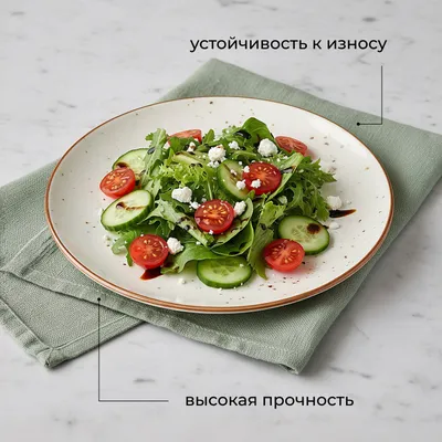 Тарелка «Париж» фарфор D=27см белый,коричнев., Диаметр (мм): 270, изображение 13