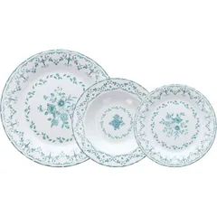 Набор посуды «Элоиз» тарелки d=27х22сх19 см[18шт] фарфор белый,голуб.