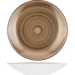 Deep plate “Options Rustic Wood”  porcelain  1 l  D=239, H=45mm  swamp.