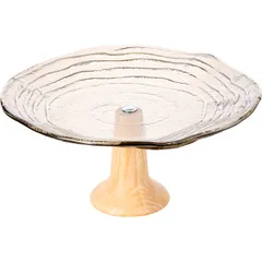 Ваза для фруктов «Вело» стекло D=28,H=12см бронз.,тем.корич.