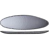 Блюдо «Скейп Гласс» овальное стекло ,L=40см серый