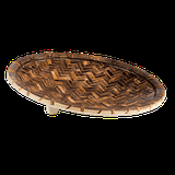 Блюдо для подачи пластик D=300,H=75мм коричнев.