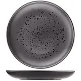 Plate “Onyx” flat without borders ceramics D=250,H=27mm black