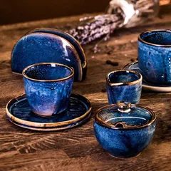 Сливочник «Ирис» фарфор 90мл голуб., изображение 3