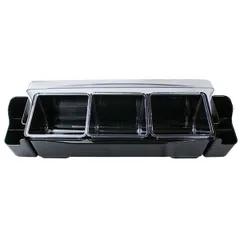 Контейнер для фруктов и специй «Проотель» 3 отделения с крышкой + 2 отделения для трубочек пластик ,, изображение 2