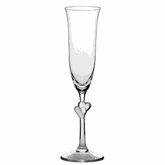 Бокал-флюте «Л`амор» хр.стекло 175мл D=70,H=242мм прозр.,матовый
