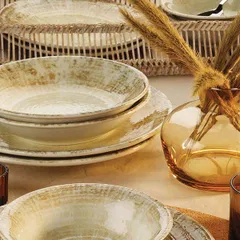 Тарелка «Нанокрем Бейж» мелкая фарфор D=270,H=26мм бежев., изображение 3