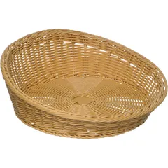 Wicker basket for bread  polyprop.  D=31/37, H=6cm  beige.