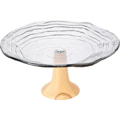 Ваза для фруктов «Вело» стекло D=28,H=12см серый,коричнев.